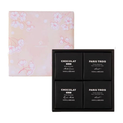 VANILLABEANS バニラビーンズ ショーコラ&パリトロセット 4個入(春仕様包装紙) 手提げ袋付き 個包装 春ギフト チョコレート ギフト プレゼント 手土産 ご褒美 スイーツ チョコサンド
