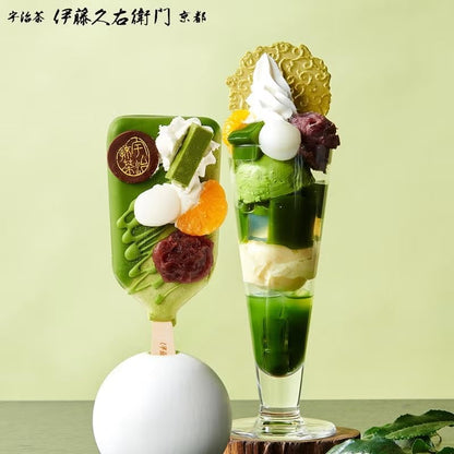 伊藤久右衛門 母の日 スイーツ 宇治抹茶 パフェアイスバー 5個入 5種のフレーバー ギフト 誕生日 プレゼント 50代 60代 70代 スイーツ お菓子 カーネーション付き 造花