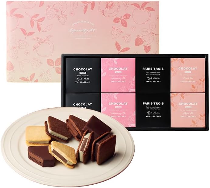VANILLABEANS (バニラビーンズ) ショーコラ & パリトロ セット チョコレート ギフト お菓子 バレンタイン バレンタインデー (手提げ袋付き 個包装) 詰め合わせ 菓子折り お返し プレゼント 手土産 ご褒美 スイーツ チョコサンド