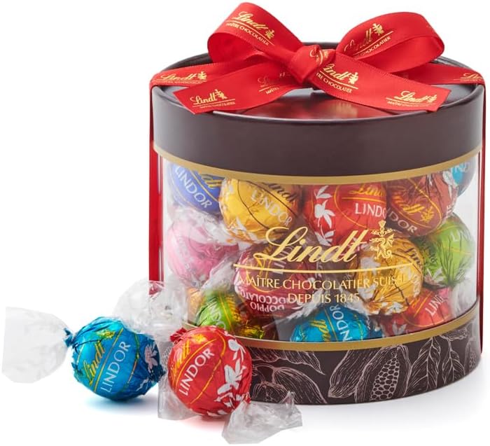【Lindt公式】リンツ Lindt チョコレート リンドールギフトボックス 母の日 ギフト 20個入 個包装 手提げ袋付き ショッピングバッグXS付