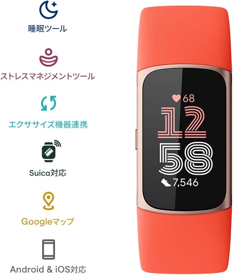 Fitbit Charge 6 トラッカー ポーセレン／シルバー（1個・日本正規品）