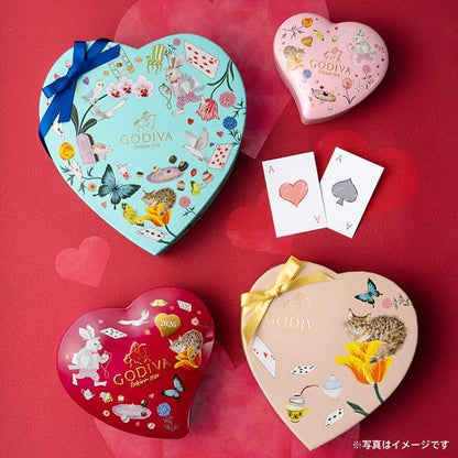 バレンタイン ゴディバ（GODIVA）アリスのティーパーティ G キューブ アソートメント ハート缶（10粒入）チョコレート（ギフト スイーツ プレゼント）