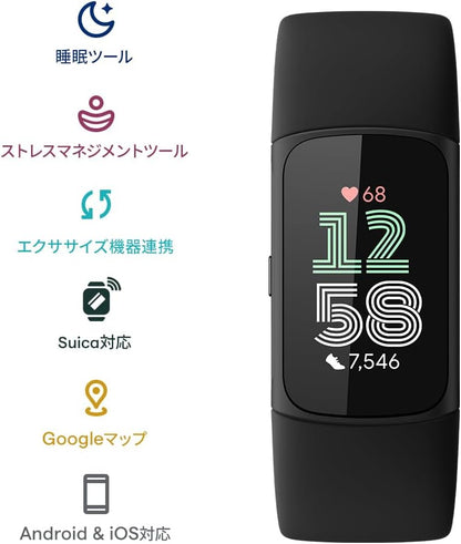 Fitbit Charge 6 トラッカー ポーセレン／シルバー（1個・日本正規品）