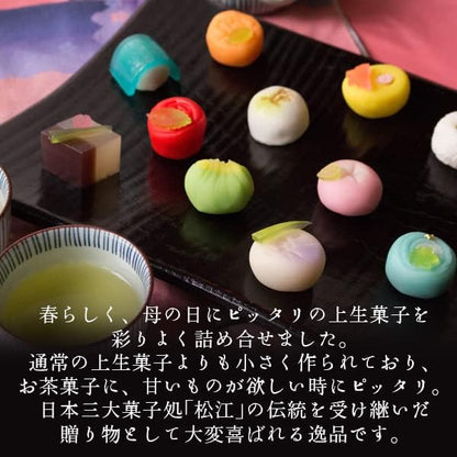 風味絶佳.山陰 母の日のプレゼント 人気 母の日ギフト スイーツ 和菓子 四季の十二撰 ひとくち上生菓子詰合せ（風呂敷包み） 春季限定 お菓子 高級 食べ物 50代 60代 70代 80代