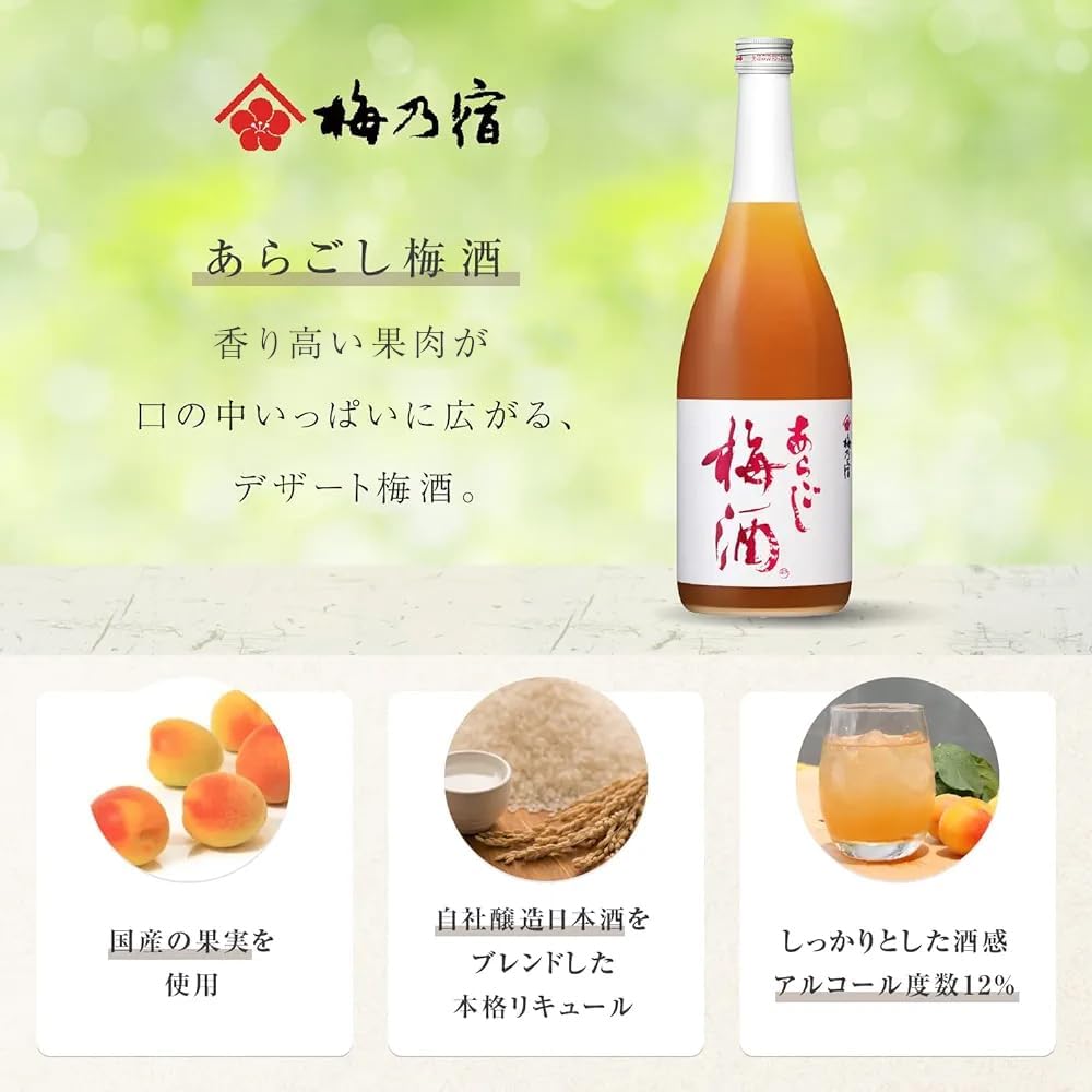 【創業130年の味】梅乃宿 あらごし梅酒 あらごしもも 720ml×2本 【ギフトBox入り】セット品 プレゼント 飲み比べ もも酒 リキュール 母の日 ギフト 果実酒 日本酒 柚子酒 デザート酒 国産 果肉 果汁 アルコール 8度 お取り寄せ 贈り物 贈答 手土産