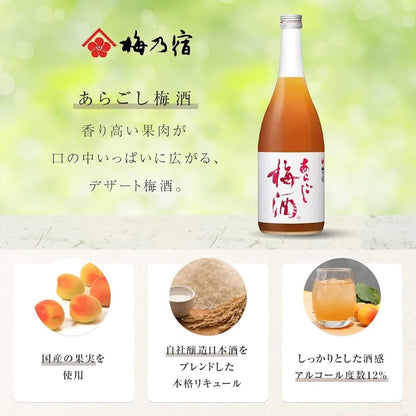 【創業130年の味】梅乃宿 あらごし梅酒 あらごしもも 720ml×2本 【ギフトBox入り】セット品 プレゼント 飲み比べ もも酒 リキュール 母の日 ギフト 果実酒 日本酒 柚子酒 デザート酒 国産 果肉 果汁 アルコール 8度 お取り寄せ 贈り物 贈答 手土産