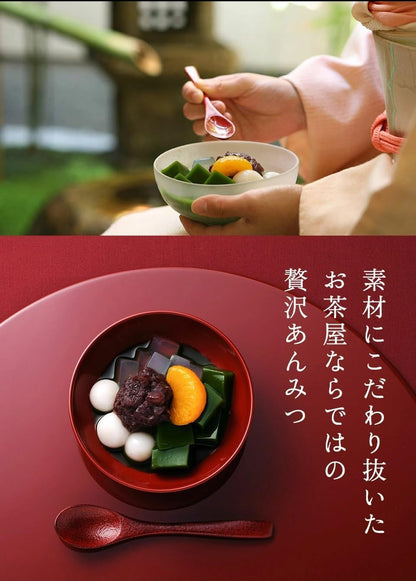 伊藤久右衛門 母の日 宇治抹茶あんみつ 4個入 (ゼリー 寒天 白玉 小豆 抹茶蜜 みかん) あんみつ ギフト 誕生日 プレゼント 50代 60代 70代 スイーツ お菓子