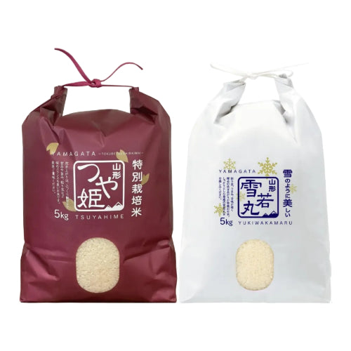 精米 令和７年産 特A 山形県産 つや姫 雪若丸 10kg (各5kg×2) 食べ比べセット 白米 精米 ふるさとファーム