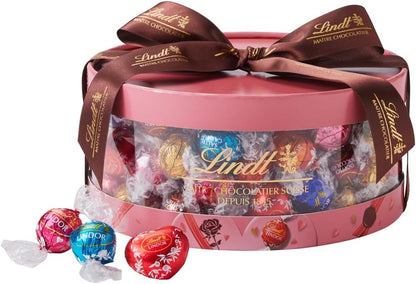 【Lindt公式】リンツ Lindt チョコレート リンドール ギフトボックス 31個入 バレンタイン 個包装 ギフト 手提げ袋付き ショッピングバッグL2付