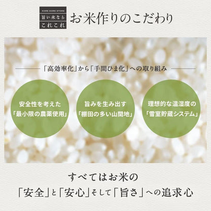 米 5kg 新潟県産 コシヒカリ 令和7年産｜雪室保管・精米したて｜粒感しっかり 冷めてもおいしい お米 こしひかり｜旨い米なら、これこれ