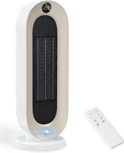 『2025冬新型』 セラミックヒーター 【ECO知能恒温 節電対策】 セラミックファンヒーター 暖房器具 省エネ 電気 首振り 3段階温度調整 800W/1200W 切り忘れ防止 二重過熱保護 転倒OFF タイマー機能 リモコン付き 大風量 速暖 電気ストーブ 電気ヒーター 足元 スリム タワー 脱衣所 寝室 トイレ 日本語取扱説明書 8畳 S720 クリーム