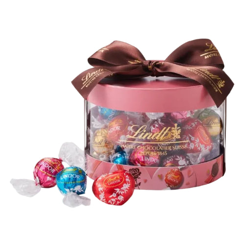 【Lindt公式】リンツ Lindt チョコレート リンドール ギフトボックス 31個入 バレンタイン 個包装 ギフト 手提げ袋付き ショッピングバッグL2付