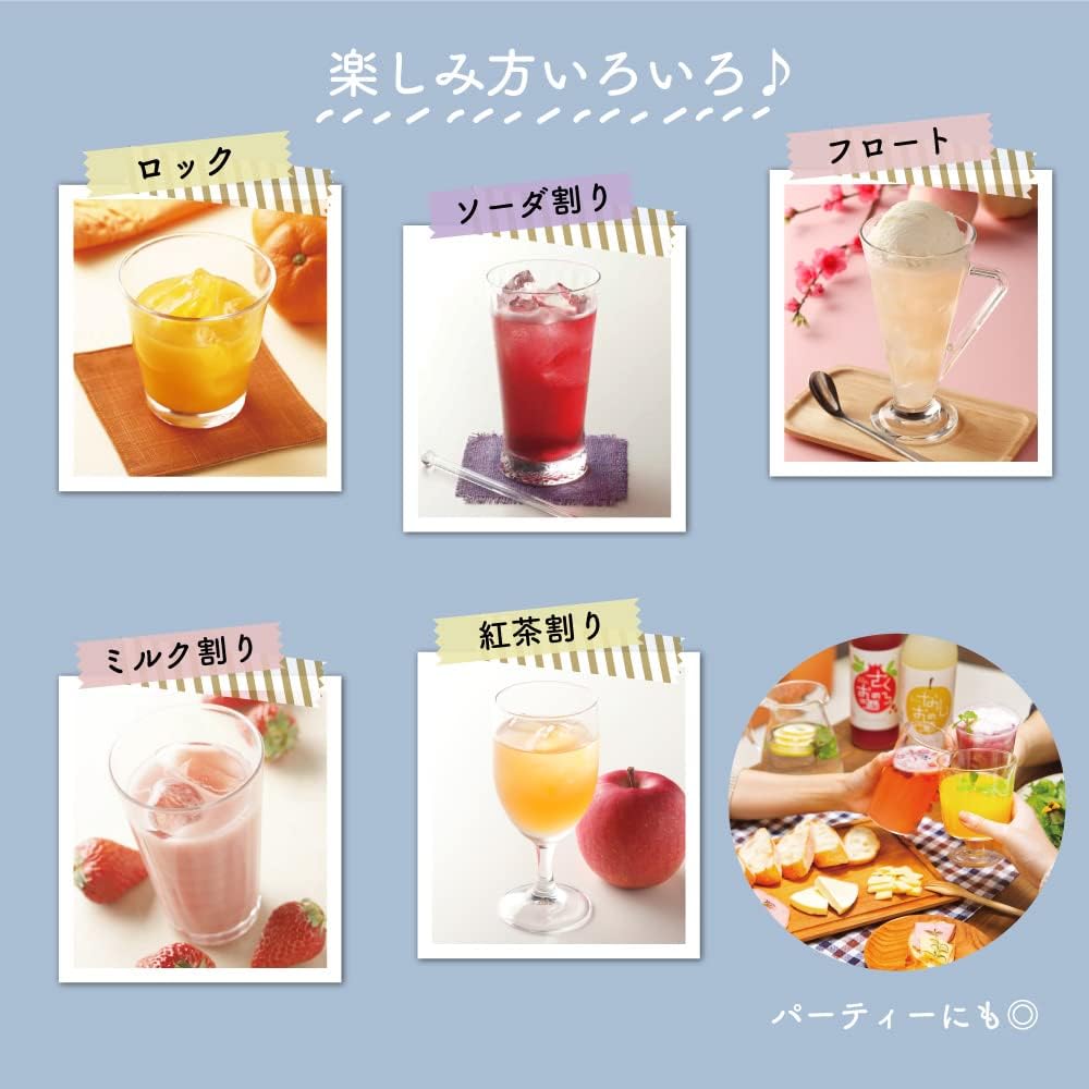 中埜酒造 國盛 高果汁リキュール 飲み比べセットNo3 [ リキュール 7度 日本 愛知県 300ml×6本 ビン ギフトBOX入り ]