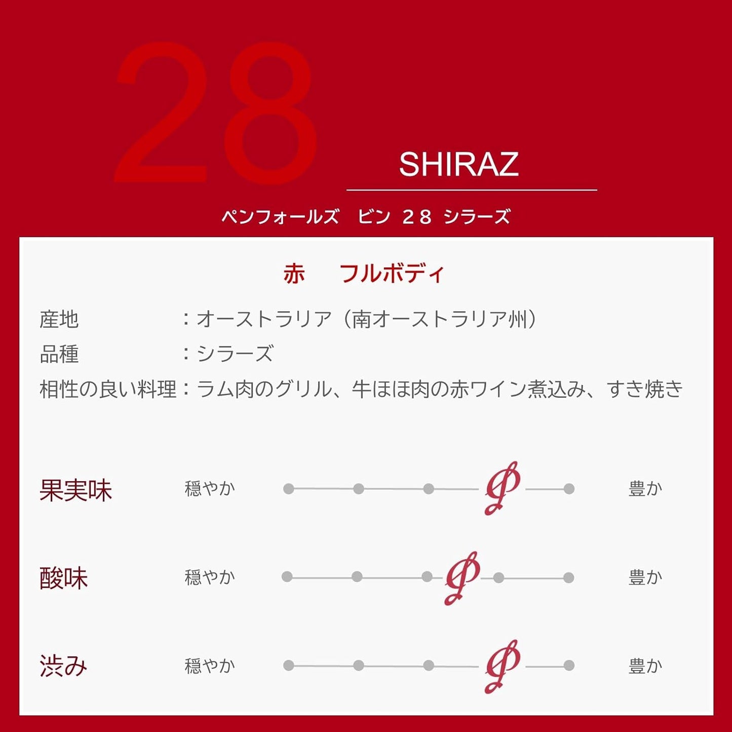 【南オーストラリアのシラーズを象徴するような味わい】カリムナ ビン 28 シラーズ [ 赤ワイン フルボディ オーストラリア 750ml ]