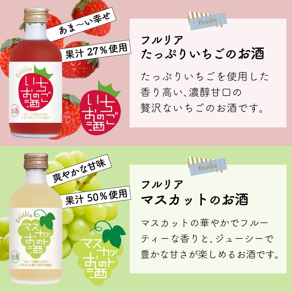 中埜酒造 國盛 高果汁リキュール 飲み比べセットNo3 [ リキュール 7度 日本 愛知県 300ml×6本 ビン ギフトBOX入り ]