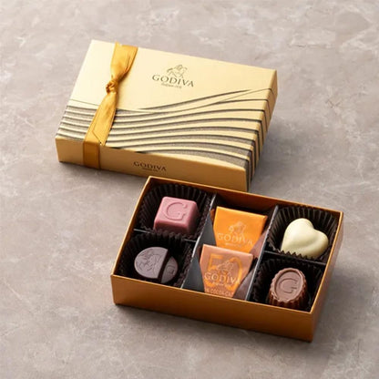 ゴディバ チョコ GODIVA ハートオブゴールドコレクション 6粒入 ギフトカード付 公式ショッパー付 バレンタイン プレゼント