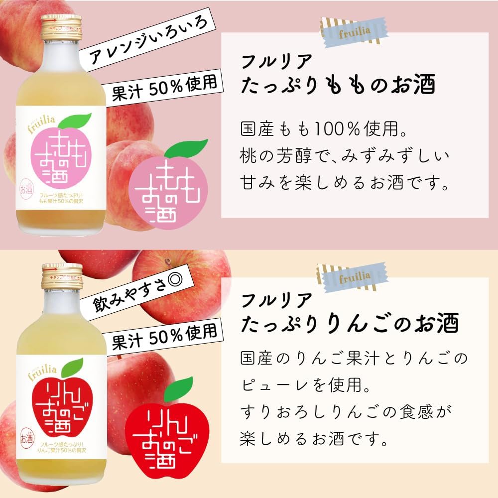 中埜酒造 國盛 高果汁リキュール 飲み比べセットNo3 [ リキュール 7度 日本 愛知県 300ml×6本 ビン ギフトBOX入り ]