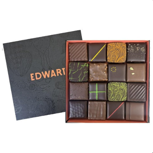 エドワート EDWART フランス パリ 直輸入 ボンボンショコラ 16個 手提げ袋付き 2026年 プレゼント ギフト バレンタイン ホワイトデー 高級 チョコレート