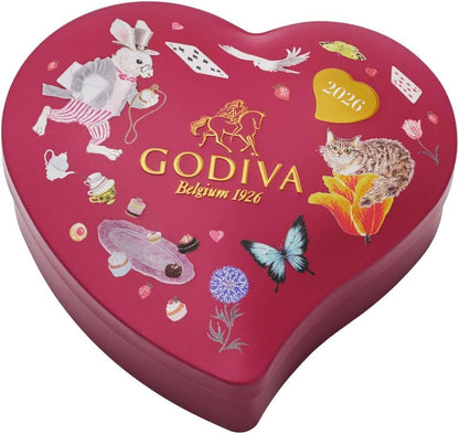 バレンタイン ゴディバ（GODIVA）アリスのティーパーティ G キューブ アソートメント ハート缶（10粒入）チョコレート（ギフト スイーツ プレゼント）