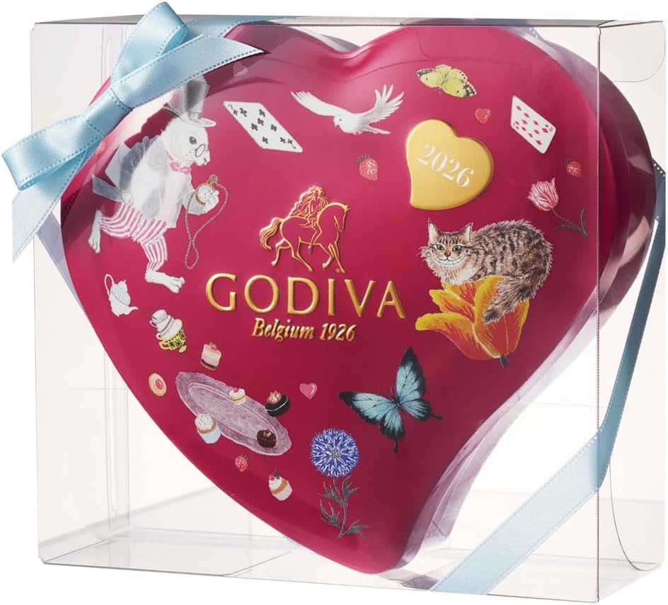バレンタイン ゴディバ（GODIVA）アリスのティーパーティ G キューブ アソートメント ハート缶（10粒入）チョコレート（ギフト スイーツ プレゼント）