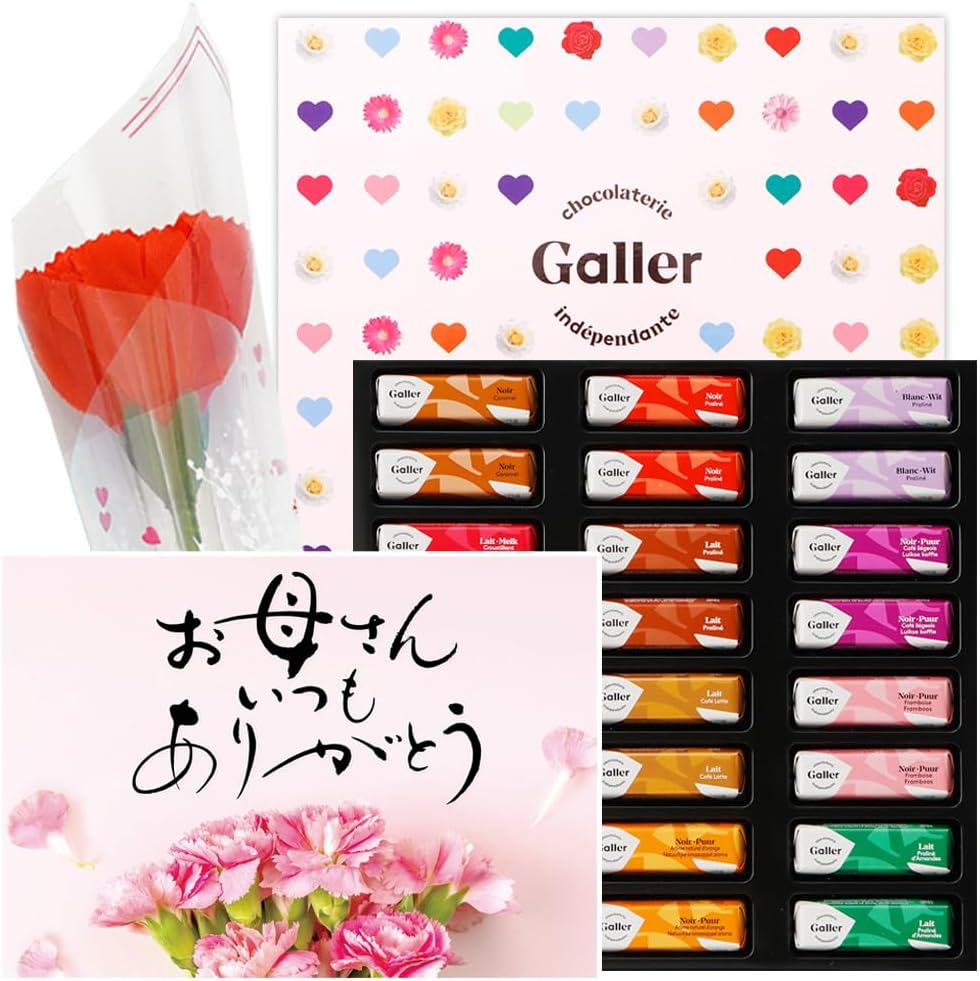 ガレー Galler チョコレート ベルギー王室御用達 ミニバー 10本入り 母の日 ギフト プレゼント スイーツ お菓子 個包装 お取り寄せ 手提げ袋付き