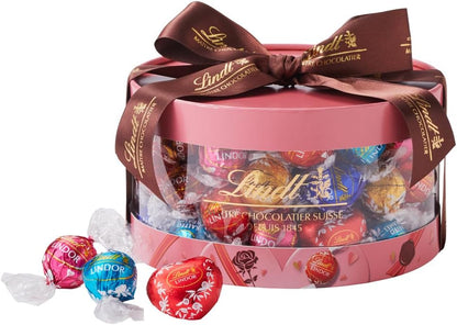 【Lindt公式】リンツ Lindt チョコレート リンドール ギフトボックス 31個入 バレンタイン 個包装 ギフト 手提げ袋付き ショッピングバッグL2付