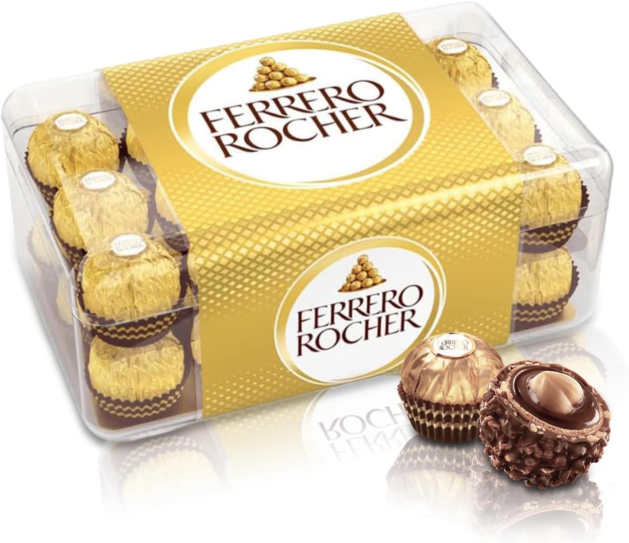 母の日 チョコレート フェレロ ロシェ Ferrero Rocher チョコ プレゼント お菓子 ギフト 人気 おしゃれ 手土産 詰め合わせ まとめ買い 大容量 ヘーゼルナッツ ミルクチョコレート 30粒 375g