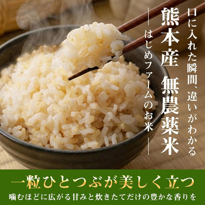 【令和7年新米】無農薬 玄米 ヒノヒカリ 熊本県産 無洗米 190万食以上の出荷実績 (5kg)