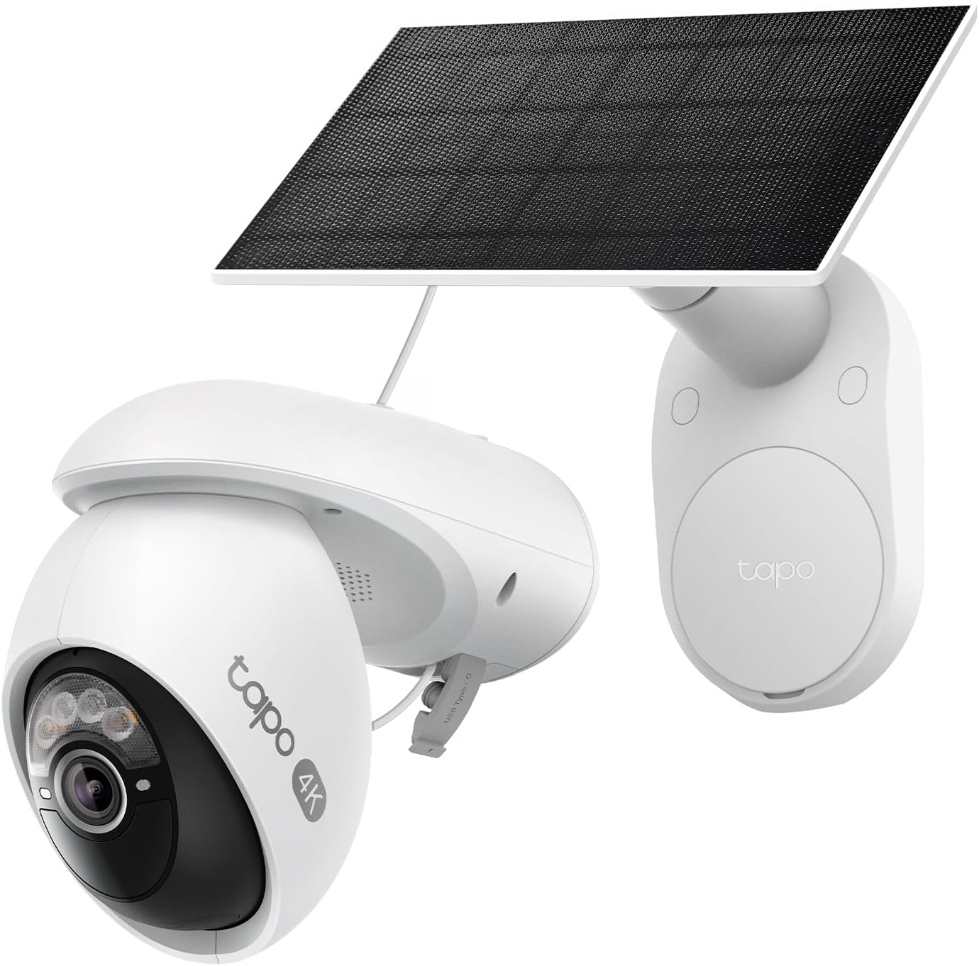 TP-Link Tapo 防犯カメラ ペットカメラ 屋外 ソーラー 監視カメラ みまもりカメラ 見守りカメラ スマホ対応 太陽光 Wi-Fi 4K 8MP 800万画素 パン/チルト 360°AI検知 フルカラー IP65 防水防塵 音声通話 Tapo C660 KIT