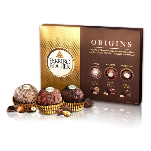 母の日 チョコレート フェレロ ロシェ オリジンズ Ferrero Rocher Origins チョコ プレゼント お菓子 ギフト 人気 おしゃれ 手土産 詰め合わせ 個包装 ヘーゼルナッツ ダークチョコレート アソート 詰め合わせ 24粒