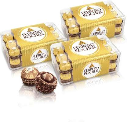 母の日 チョコレート フェレロ ロシェ Ferrero Rocher チョコ プレゼント お菓子 ギフト 人気 おしゃれ 手土産 詰め合わせ まとめ買い 大容量 ヘーゼルナッツ ミルクチョコレート 30粒 375g