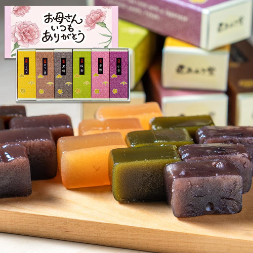 NATUREDESIGN 母の日 プレゼント 羊羹 6種 桜の菓子皿付き 和菓子 ギフト ようかん (母の日パッケージ)