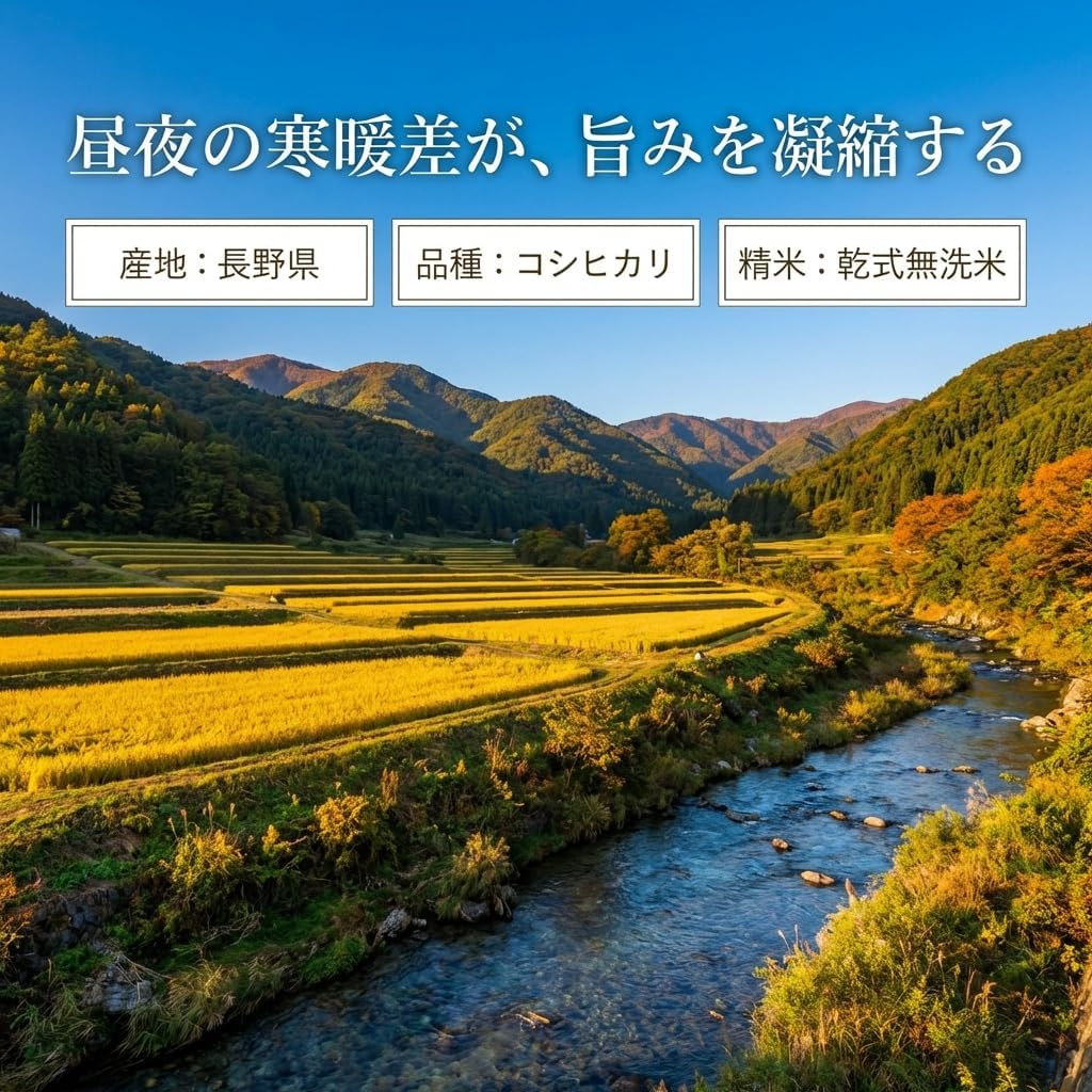 野沢農産 無洗米 青い流るる コシヒカリ 5kg 長野県産 令和7年産 忙しい平日や子育て家庭に嬉しい研がずに炊けるお米 冷めても美味しくお弁当・おにぎりに最適