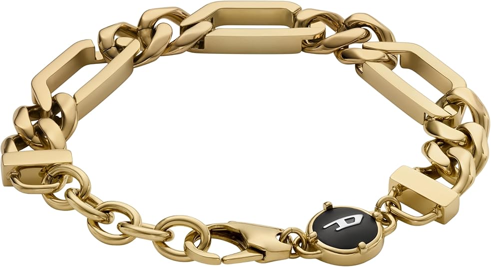 Diesel オールジェンダー ステンレススチールブレスレット, One Size, 金属, 宝石なし