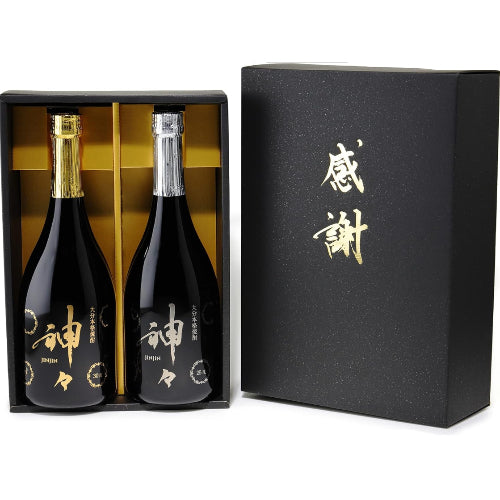 歓送迎会 お花見 麦焼酎 大分 神々 (じんじん) 感謝 BOX 温泉水で作った焼酎 720ml ×2本 ギフトセット 贈り物 お祝い