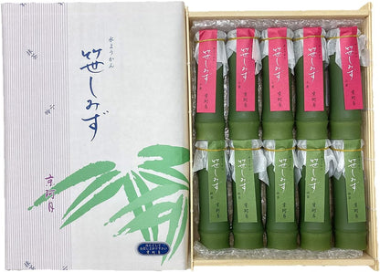 [ 京都銘菓 ] 京阿月 笹しみず 水ようかん 8本入(小倉×4、抹茶×4) 個包装 水羊羹 和菓子 京都 ギフト