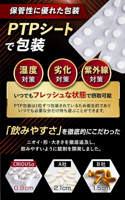 【医師監修・NHK出演俳優が注目】シリアスα マカ 亜鉛 配合 シトルリン アルギニン 厳選成分配合 サプリ 国内生産 crious 30錠入り