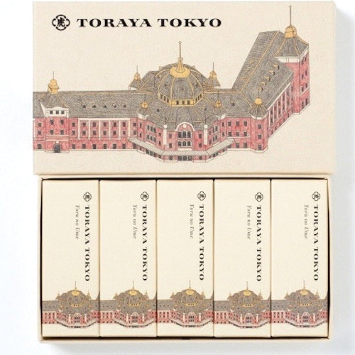 とらや 小形羊羹 「夜の梅」 5本入 TORAYA TOKYO 限定パッケージ 東京駅舎 ようかん 虎屋 とうきょう