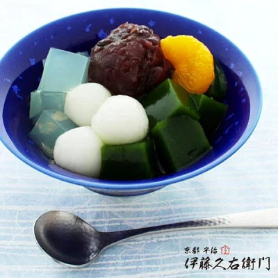 伊藤久右衛門 母の日 宇治抹茶あんみつ 4個入 (ゼリー 寒天 白玉 小豆 抹茶蜜 みかん) あんみつ ギフト 誕生日 プレゼント 50代 60代 70代 スイーツ お菓子